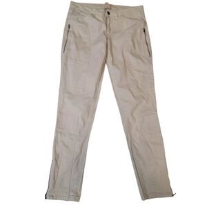 Sundance Pants Womans 6 Beige Khaki Utilty Zip Ankle Basic Neutral